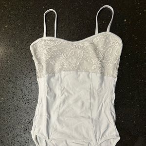 Wear Moi "Espoir" White Lace Leotard